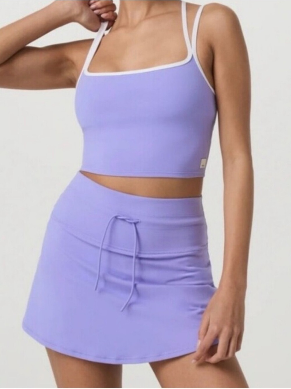 Vuori Lavender Mini Skort with Drawstring Waist SIZE S
